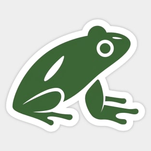 Green Minimal Frog, Tropical Animal, Love Frogs Sticker